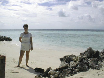 Claudia endlich am Strand