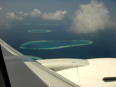 Anflug auf Male